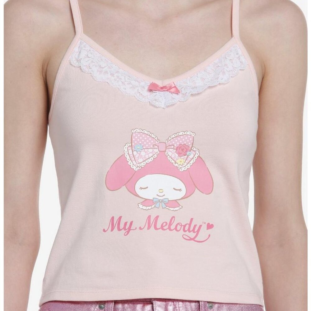 My Melody Pink Lace v neck Cami